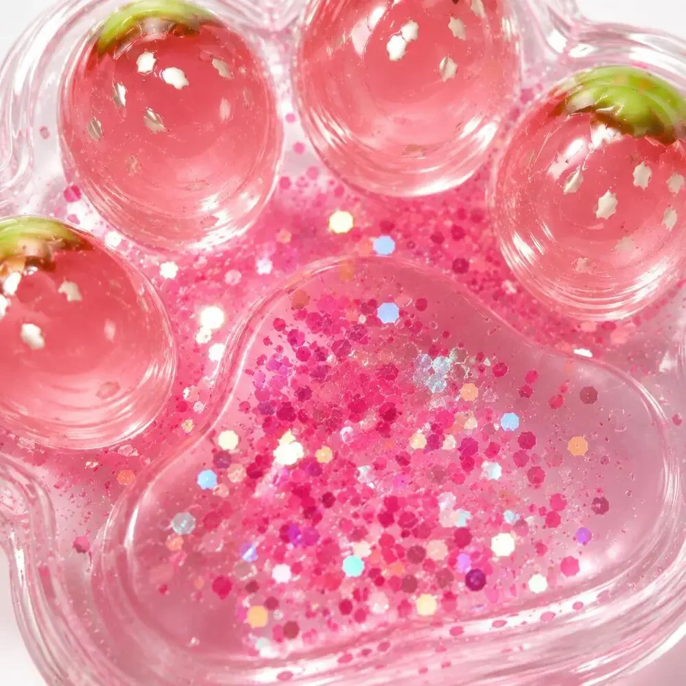 Pinch Family Strawberry Glitter Paw Squishy